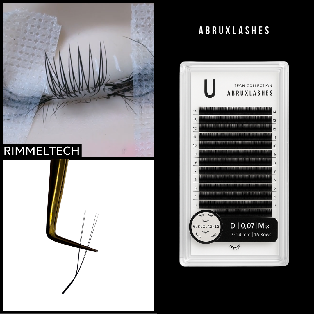 U Rimmel Tech LashPad - 0.07 (16 lineas) MIX